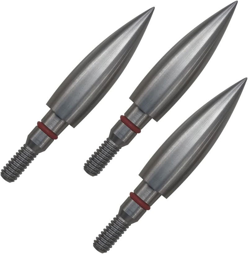 Wdfhudj Stainless Steel Archery Field Points,9/32″ 19/64″ 5/16″ 11/32″ Diameter 100/125/150/175/200/250/300 Grains,Screw in Archery Field Tips(1 Dozen 12PCS) - Image 3